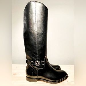 BRAND NEW, NEVER WORN. COACH riding boots. Black leather.  Size 7B. MSRP $285